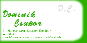 dominik csupor business card